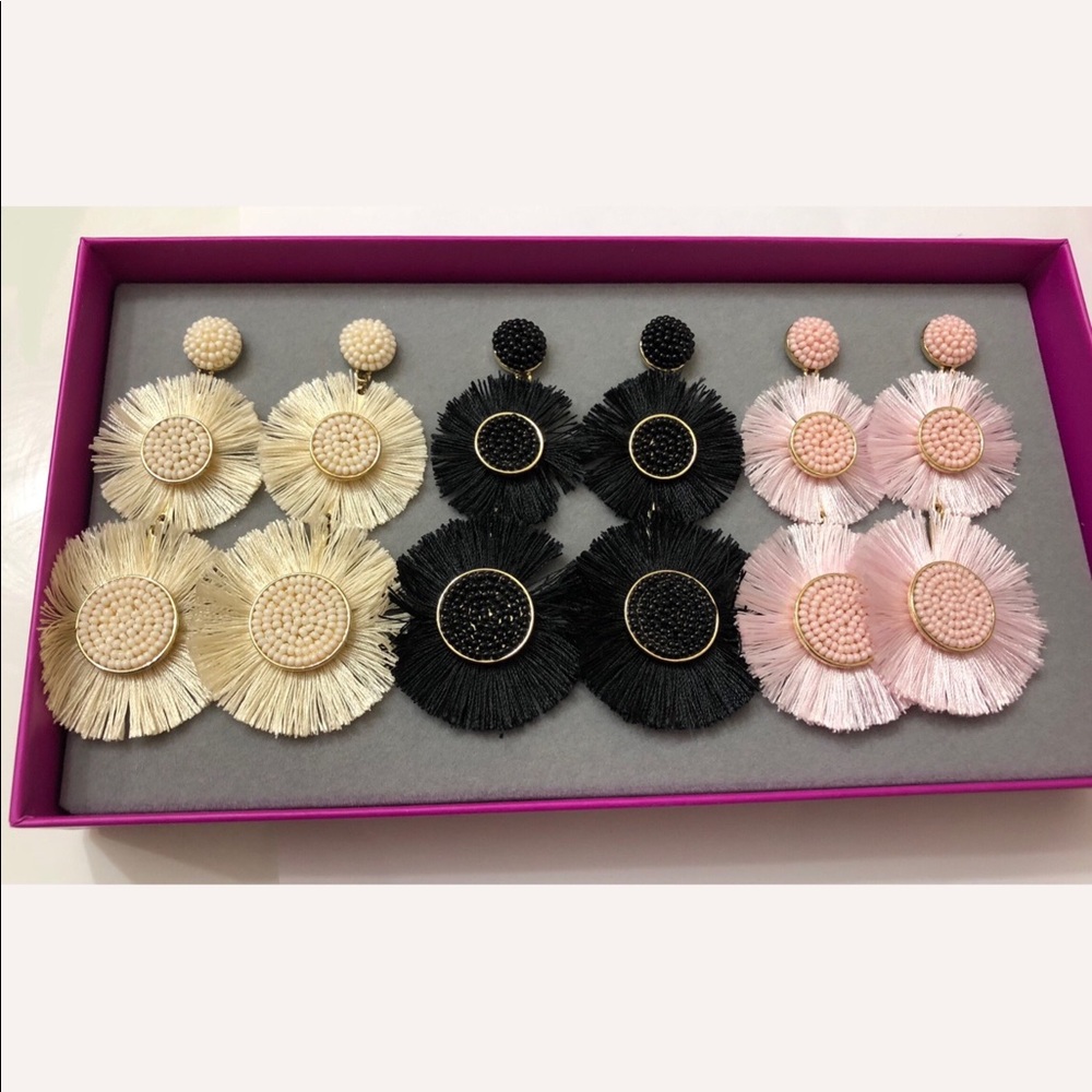New Baublebar Fringe Drop Earrings Set (3 pairs)